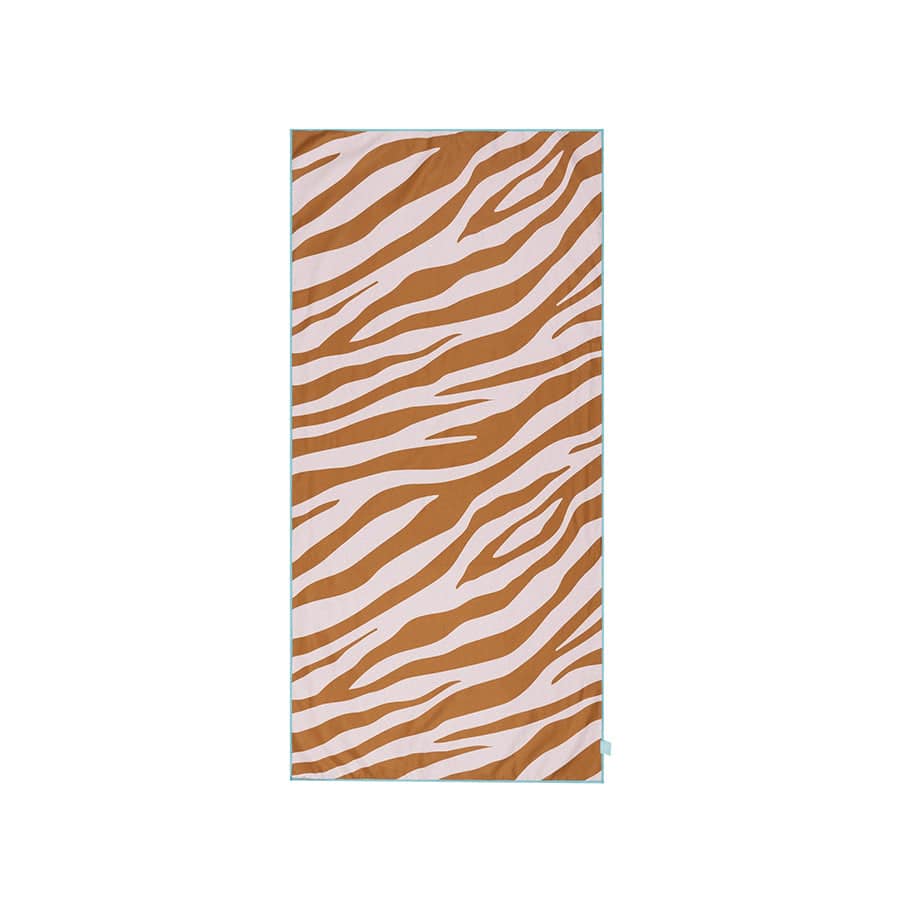 Levendige strepen | oranje wit microvezeldoekje 135 x 65 cm