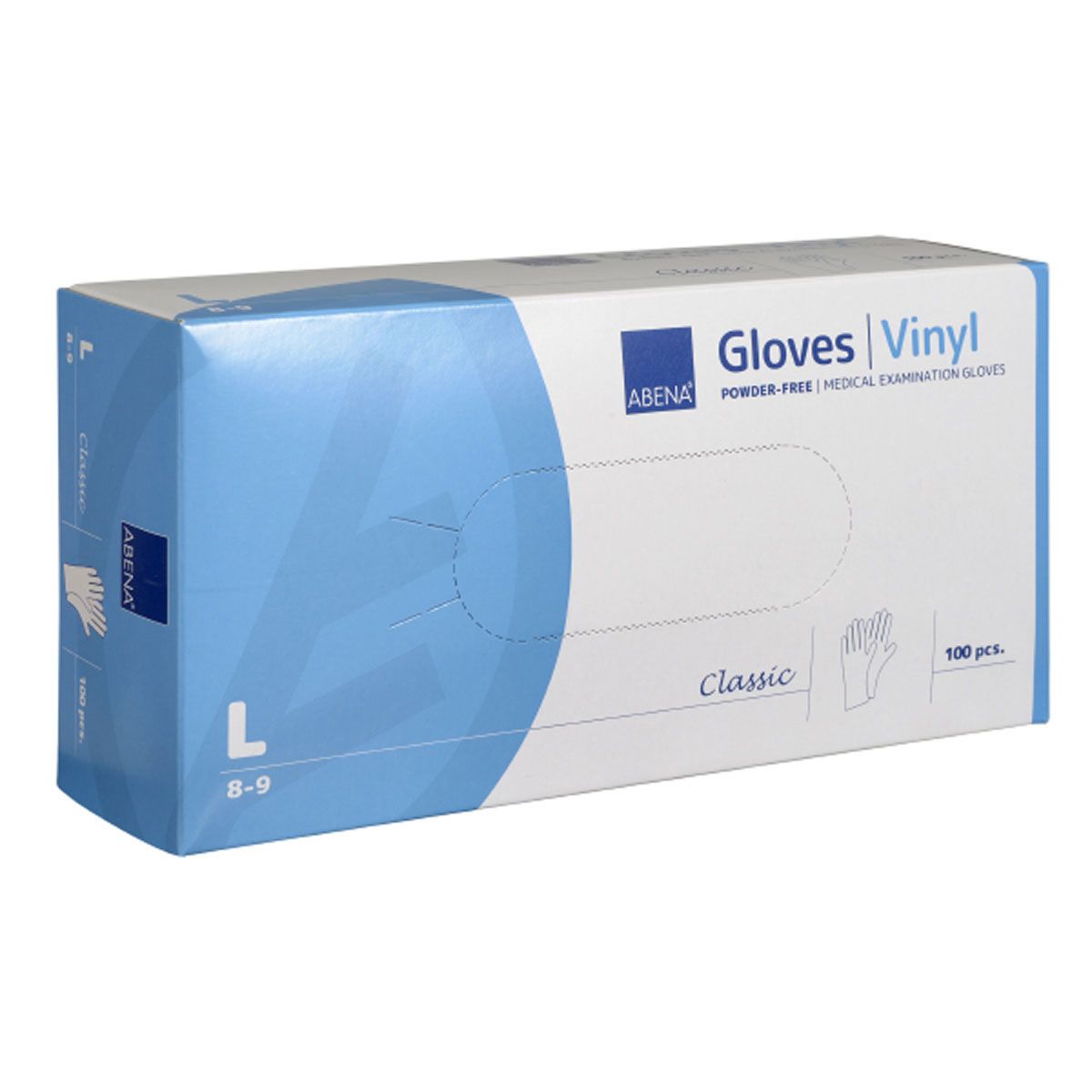 Abena poedervrije vinylhandschoenen maat large 100 stuks