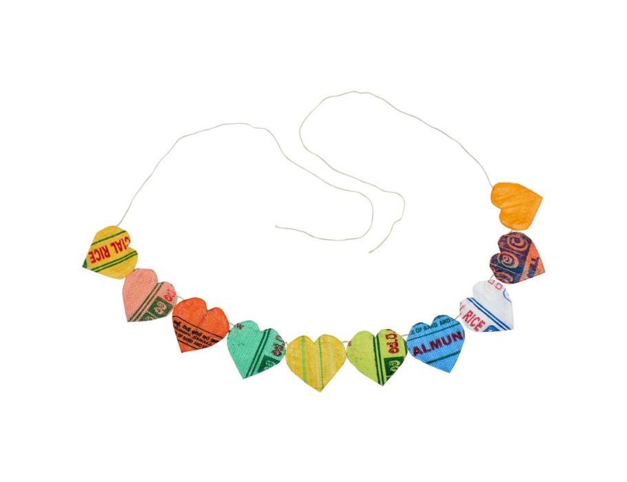 Fairzone vlaggetjeslijn - hartjesvorm - 3m