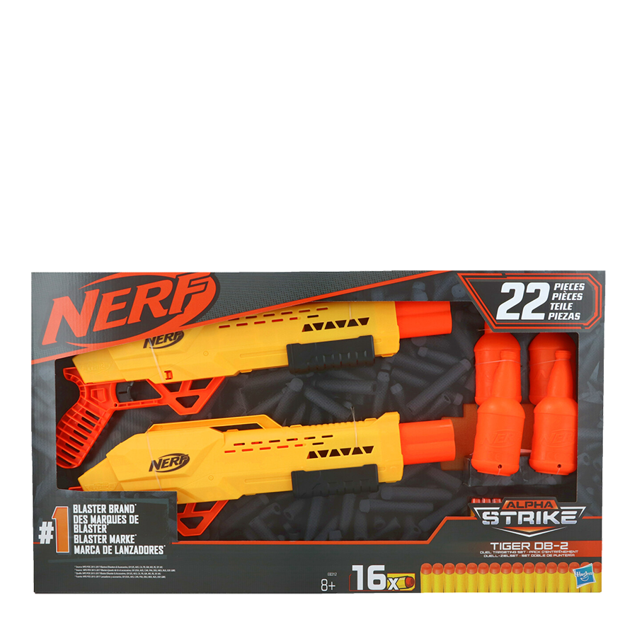 Hasbro gaming nerf alpha strike tiger db-2 duel targeting set