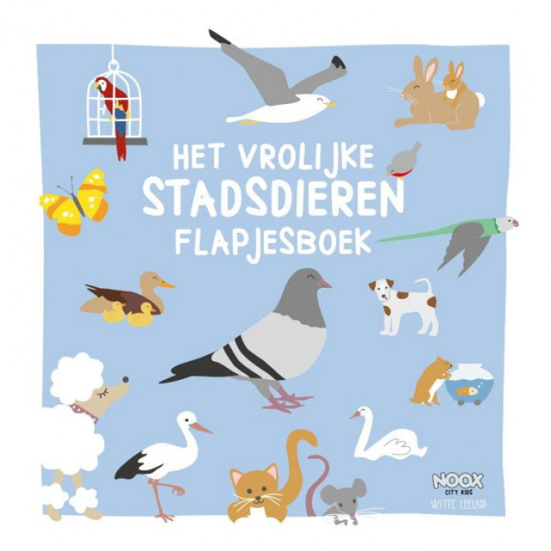 Witte leeuw het vrolijke stadsdieren flapjesboek