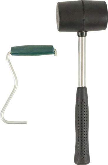 Hamer met Haringtrekker 28 cm Rubber RVS Zwart