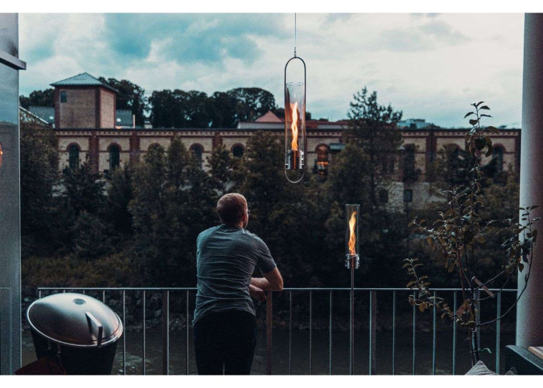 Spin 120 sfeerlantaarn hangend 150 cm RVS zilver