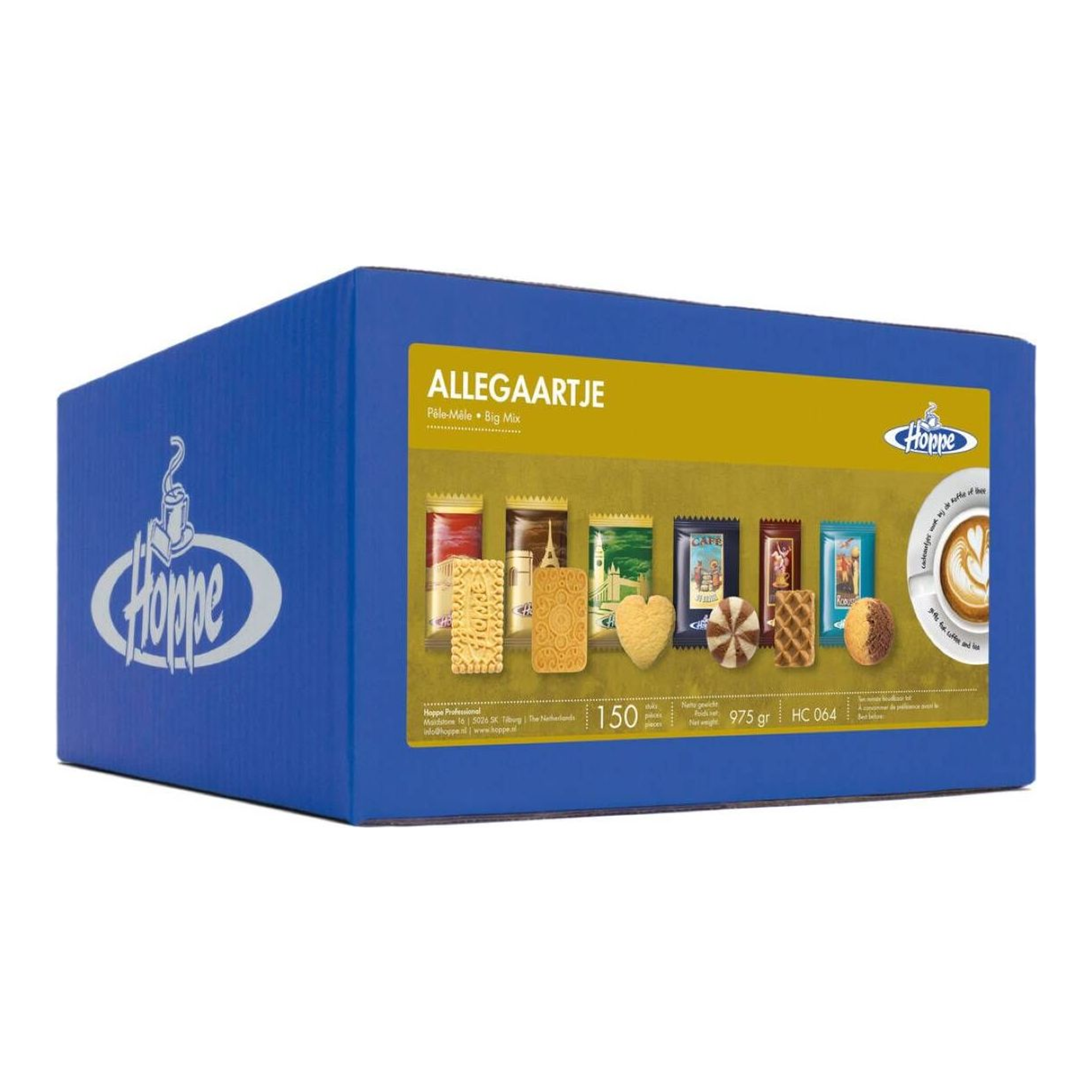 Hoppe koffiekoekjes allegaartje 6 soorten (150 stuks)