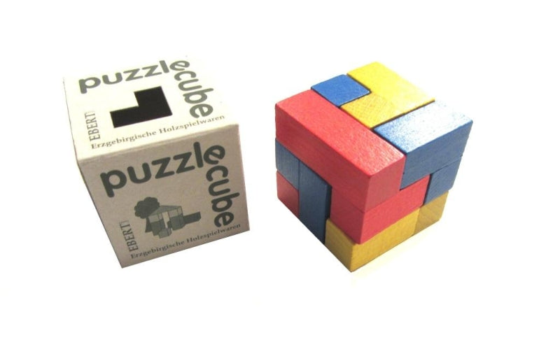 Ebert houten puzzel kubus (gekleurd)