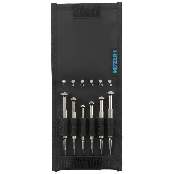 Hozan Precision Screwdriver Set, 6-Piece, in Pouch