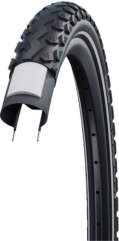 Pneu Schwalbe Land Cruiser Plus PuntureGuard 26 x 1,75 47-559 - noir avec reflet