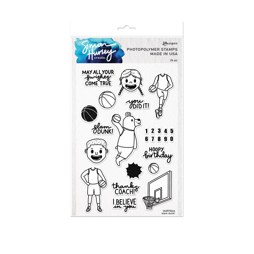 Ranger ink ranger • photopolymer clear stamp slam dunk!