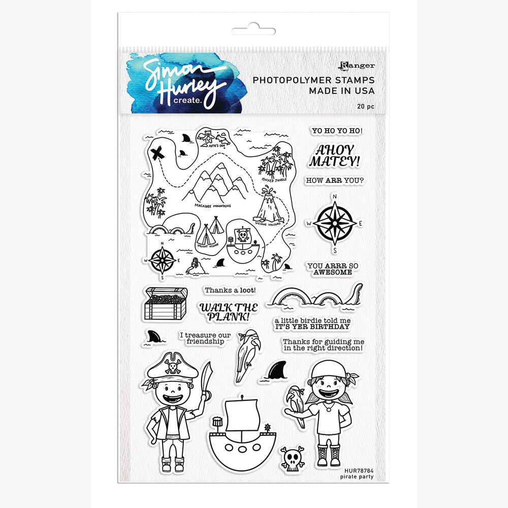 Ranger ink ranger • simon hurley create. fotopolymeer stempel pirate party