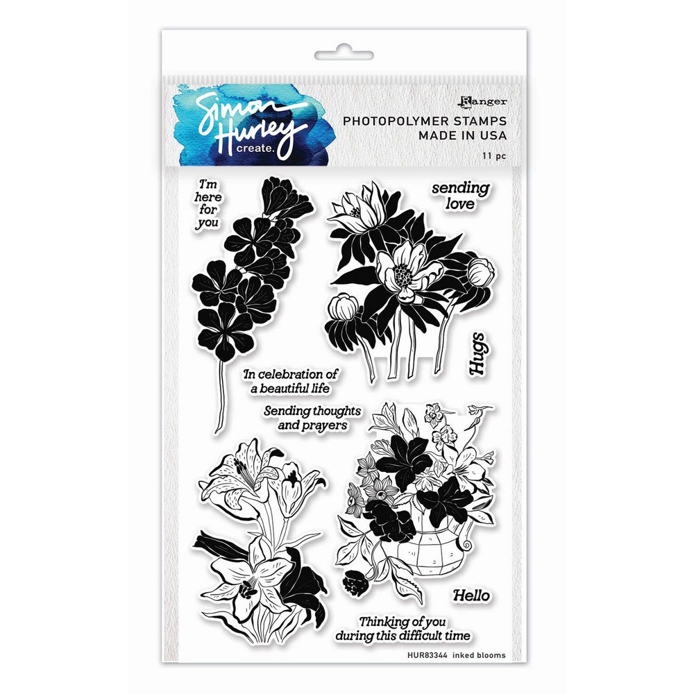 Ranger ink ranger • simon hurley create. photopolymer stamps inked blooms
