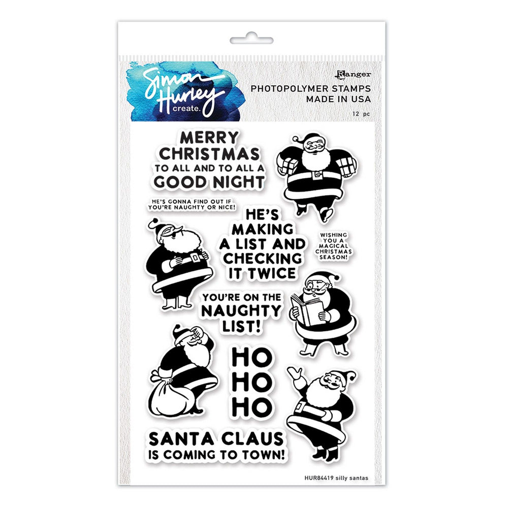 Ranger ink ranger • simon hurley create. clear stamp set silly santas 15,2x22,86cm