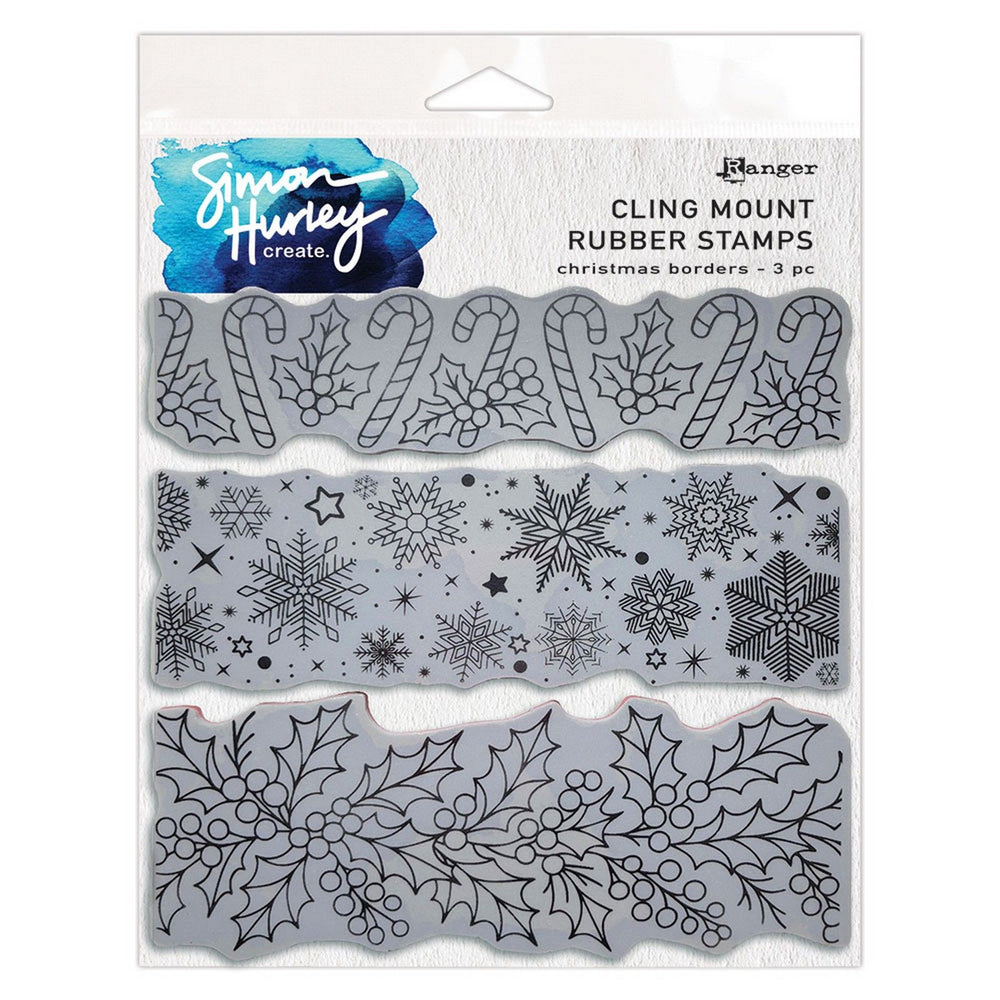 Ranger ink ranger • simon hurley create. cling mount stamp christmas borders