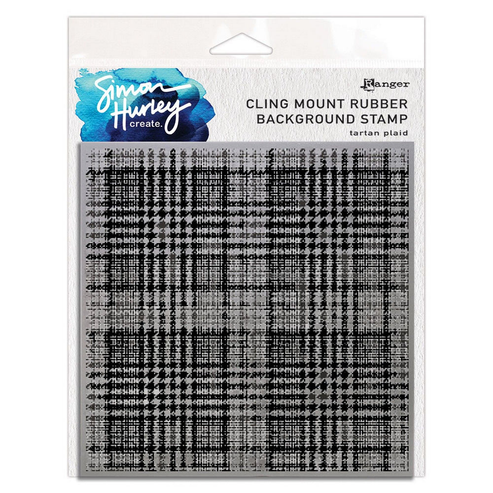Ranger ink ranger • simon hurley create. background stamps tartan plaid 15,2x15,2cm