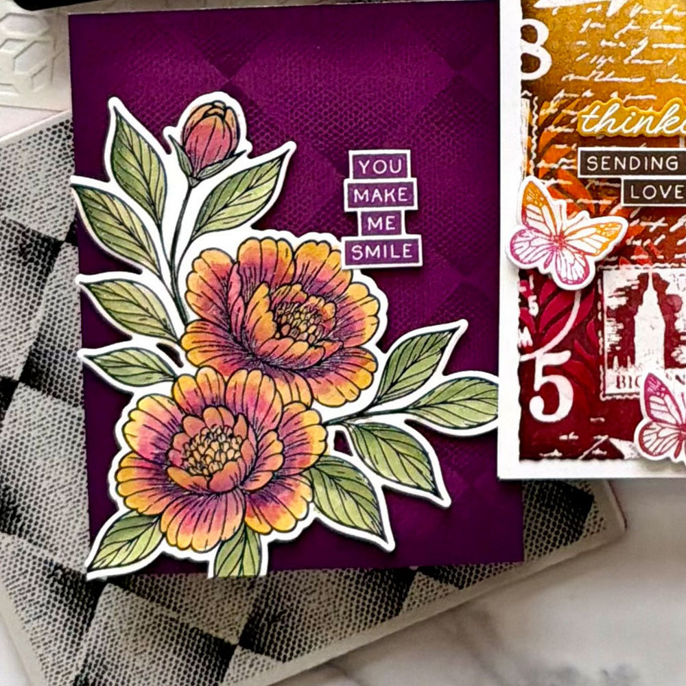 Ranger ink ranger • simon hurley create. background stamp faded diamonds