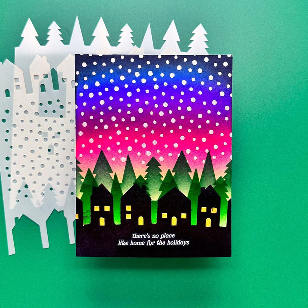 Ranger ink ranger • simon hurley create, winter scene maker stencil set 3 pieces