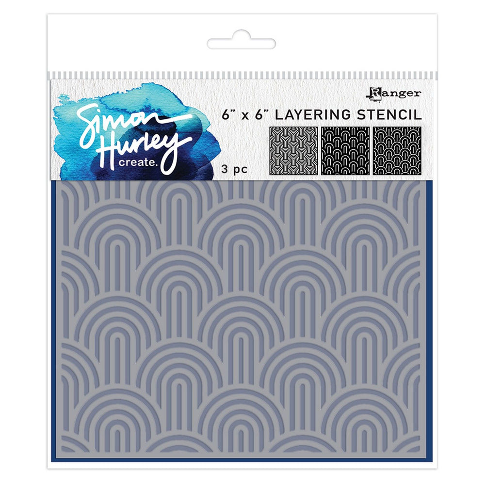 Ranger ink ranger • simon hurley create. stencils happy arches 3pcs