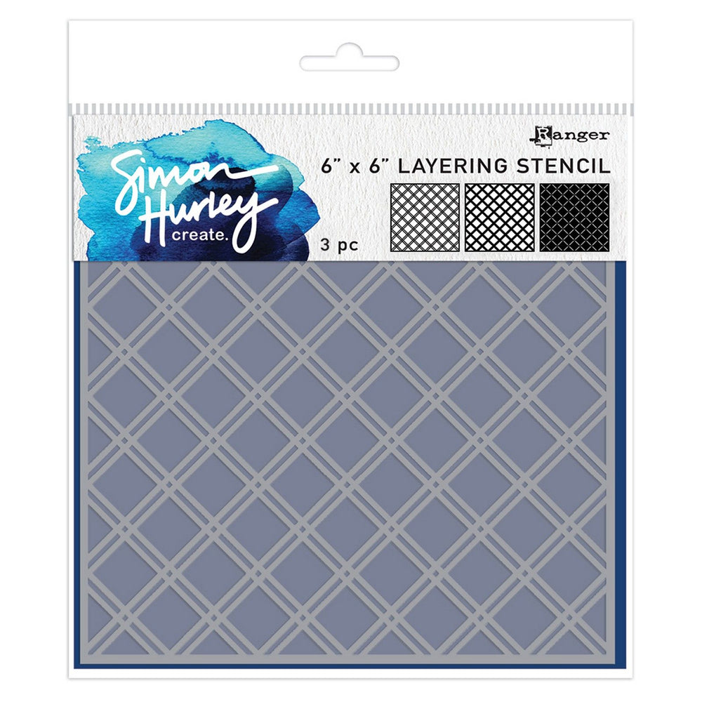 Ranger ink ranger • simon hurley create. stencils trellis 3pcs