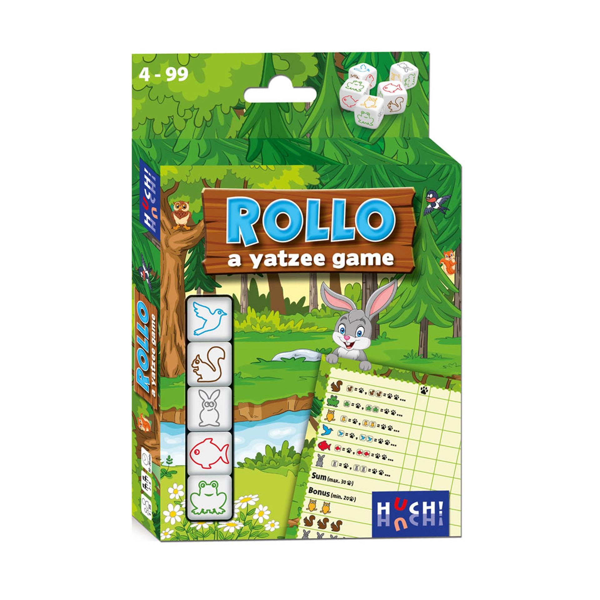 Hutch rollo: yatzee spel - dieren vanaf 4 jaar 2-6 spelers