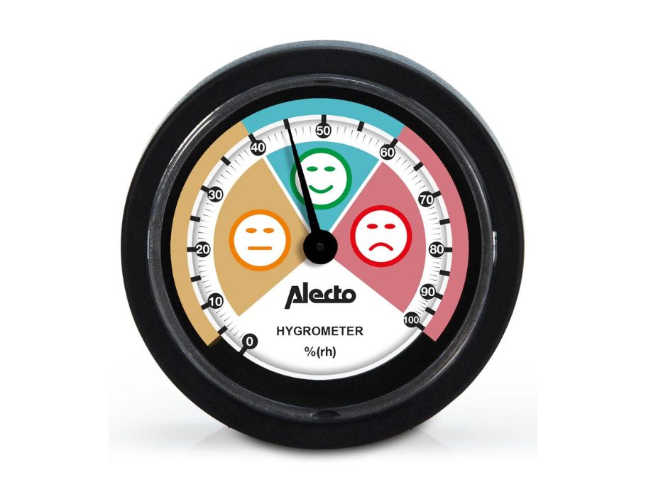 Alecto analoge hygrometer - ws-05 - zwart