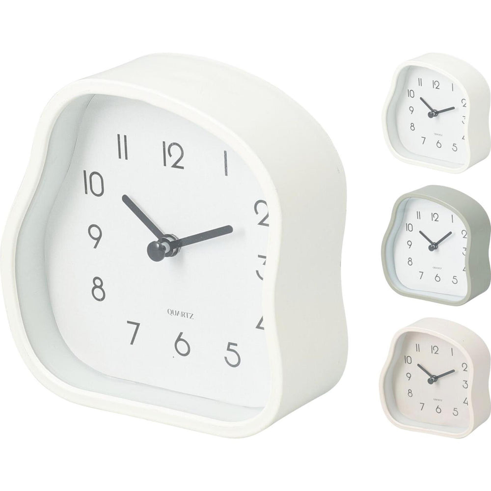 Home styling tafelklok 12x12cm 3 assorti