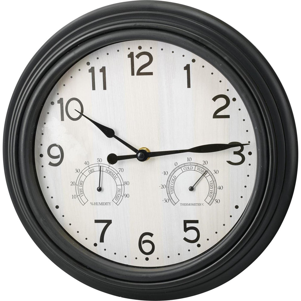 Home styling wandklok zwart 30 cm rond