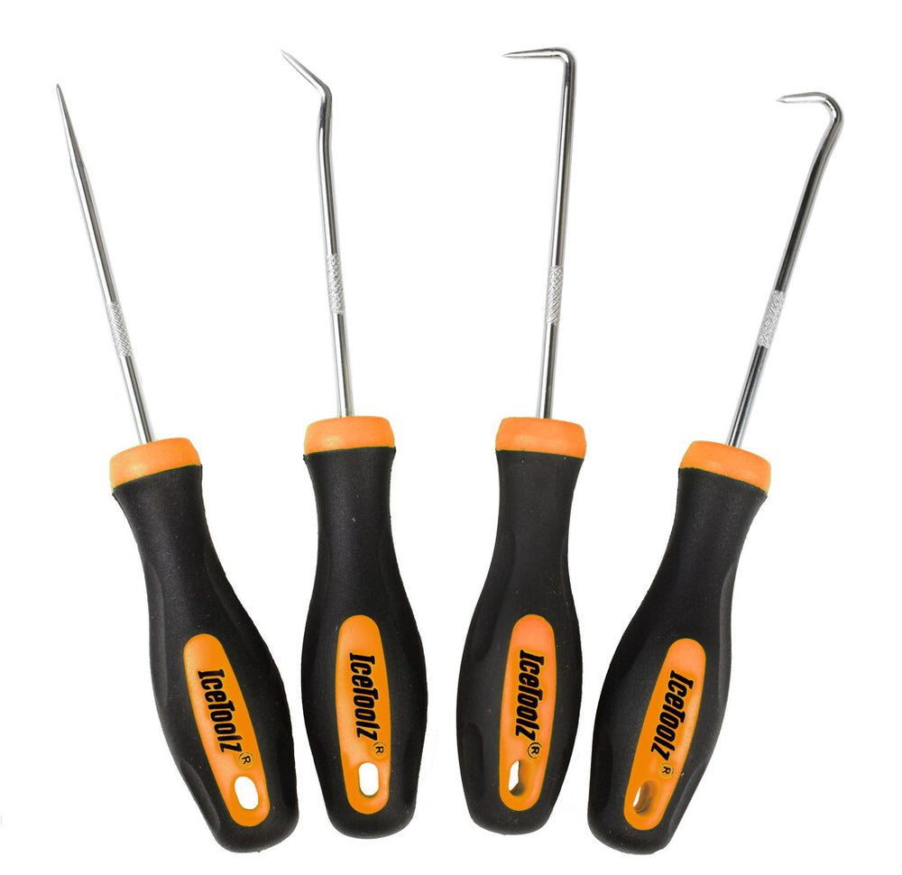 Icetoolz haakset, recht, 45°, 90°, gebogen, 4-delig, 28a4