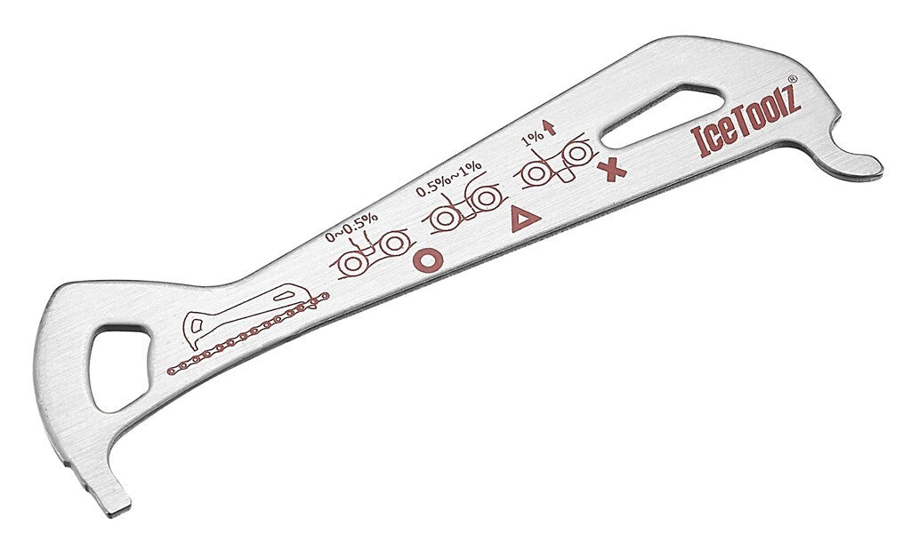 IceToolz Compteur d'usure de chaîne en acier inoxydable