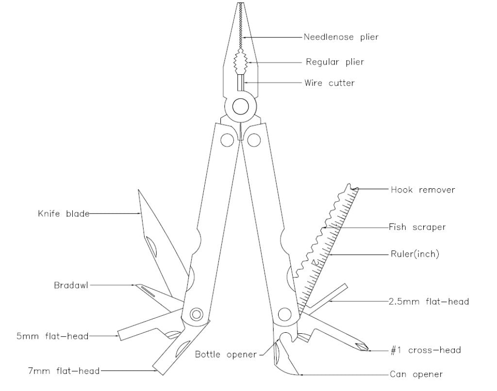 IceToolz Multitool LifeGuard 15-functies, roestvrij staal