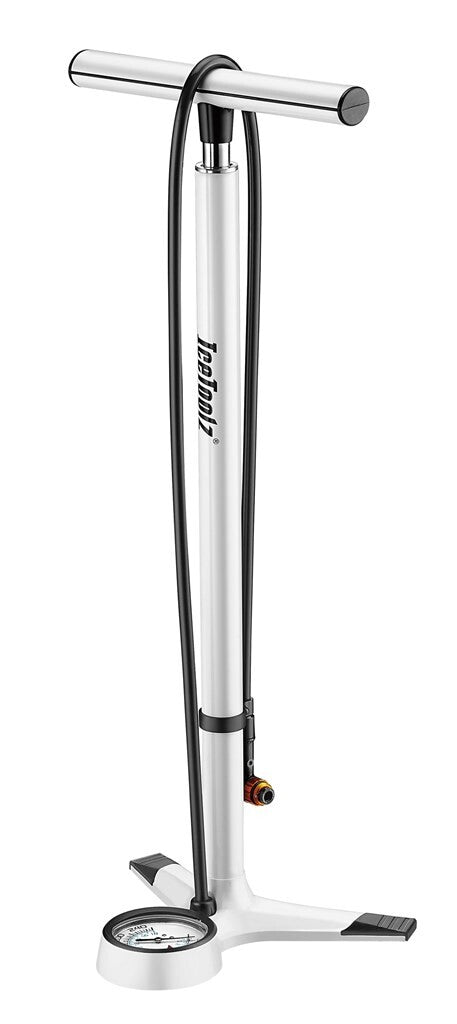 Pompe à pied haute pression Icetoolz 240A652 'Extreme' 260PSI 18.0 bar - blanc