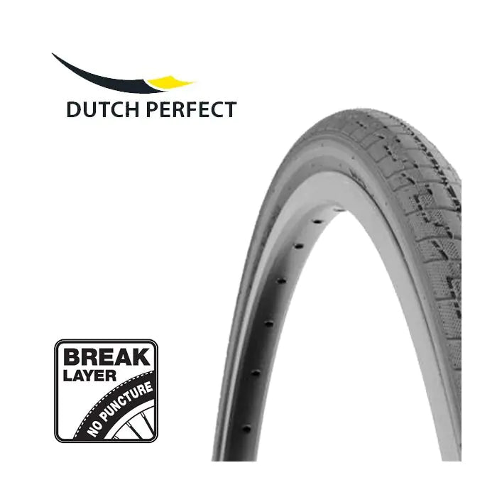 Pneu Dutch Perfect 28 x 1.40 40-622mm anti-crevaison - gris avec reflet