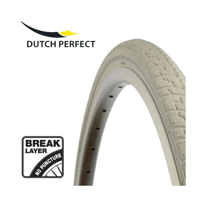 Dutchperfect Buitenband Dutch Perfect 28 x 1.40 40-622mm antilek wit met reflectie
