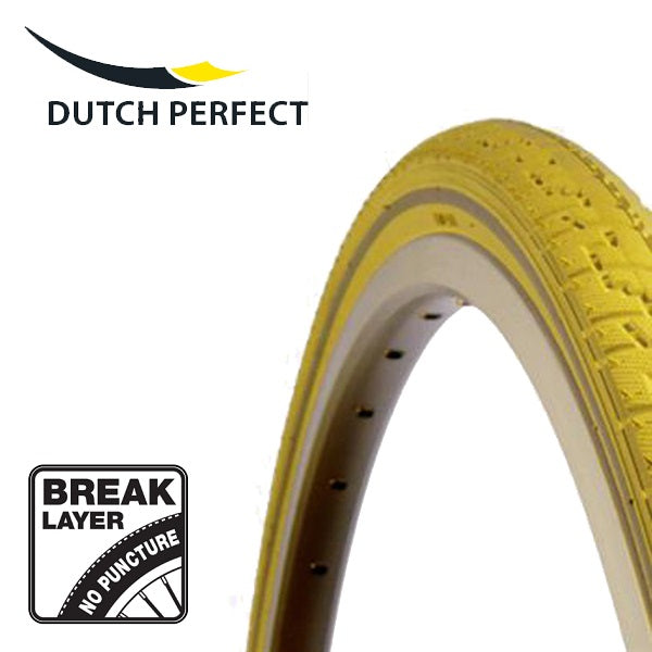 Dutch perfect buitenband 28 x 1 ½ 40-635 geen lek - geel + reflectie