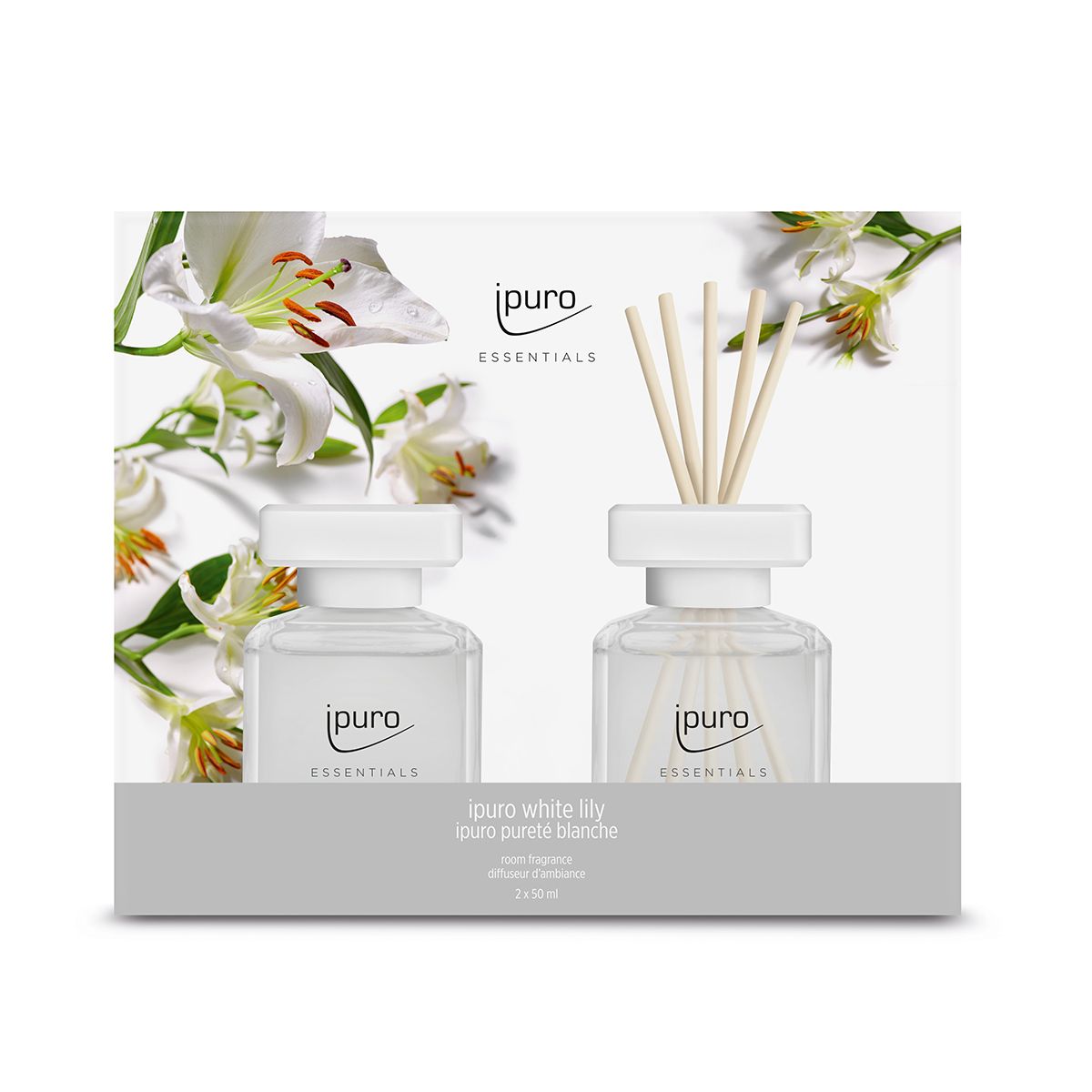 Ipuro geurverspreider witte lelie 2 x 50 ml
