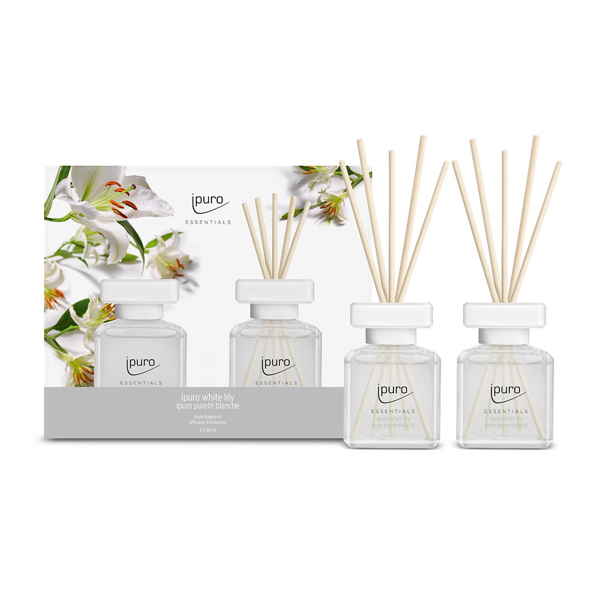 Ipuro geurverspreider witte lelie 2 x 50 ml