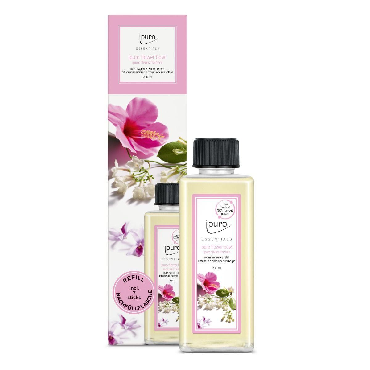 Ipuro geurverspreider navulling bloemenschaal 200ml
