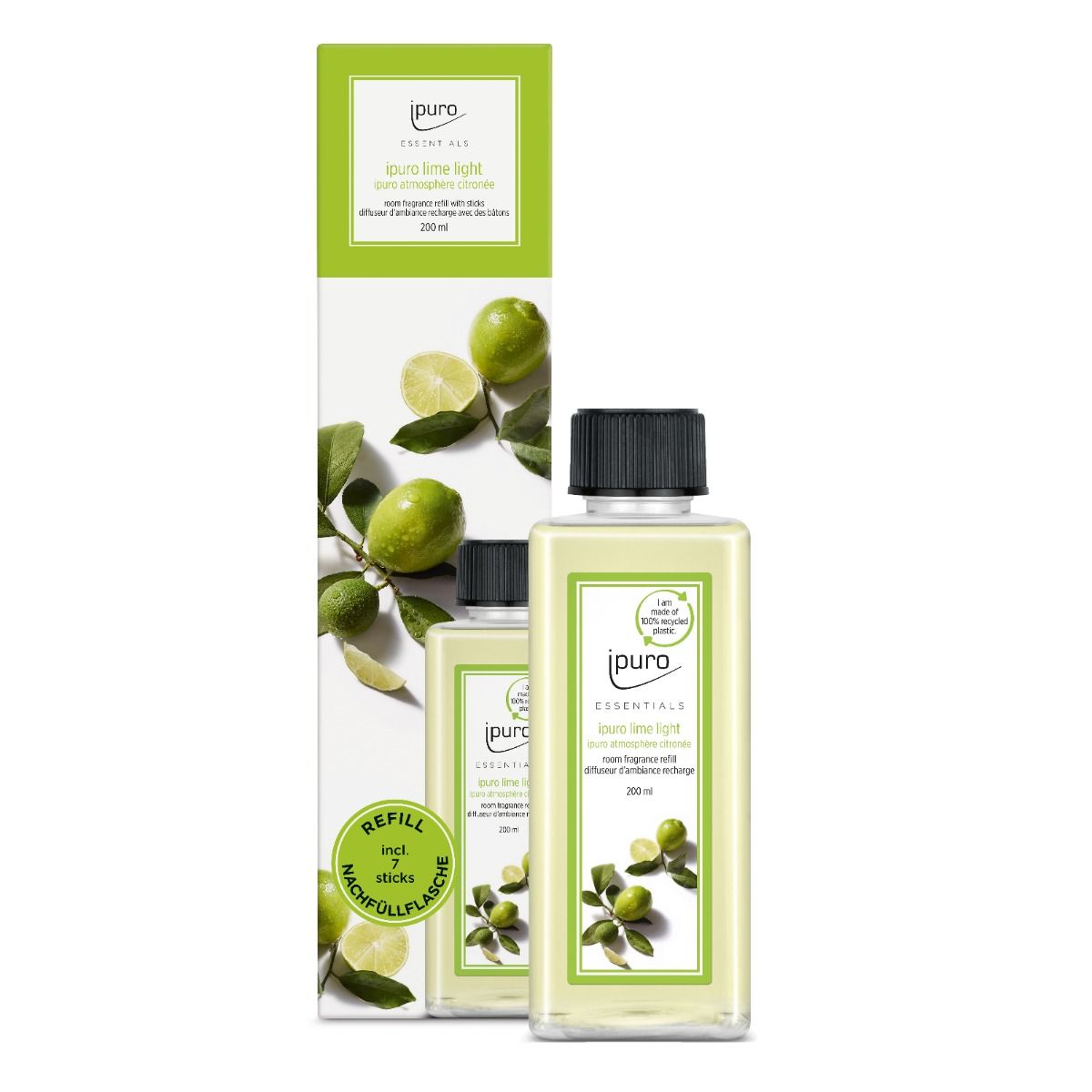 Ipuro geurdiffuser navulling lime light 200ml