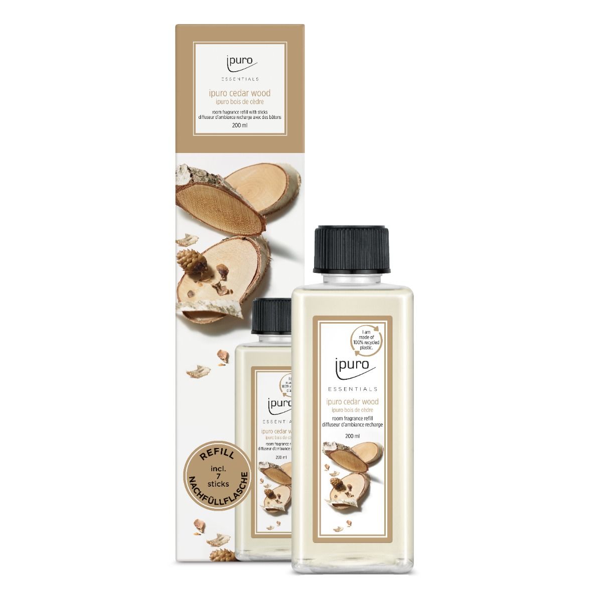 Ipuro geurverspreider navulling cederhout 200ml