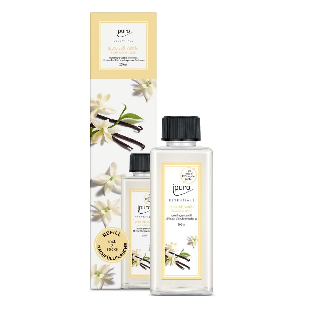 Ipuro geurdiffuser navulling zacht vanille 200ml