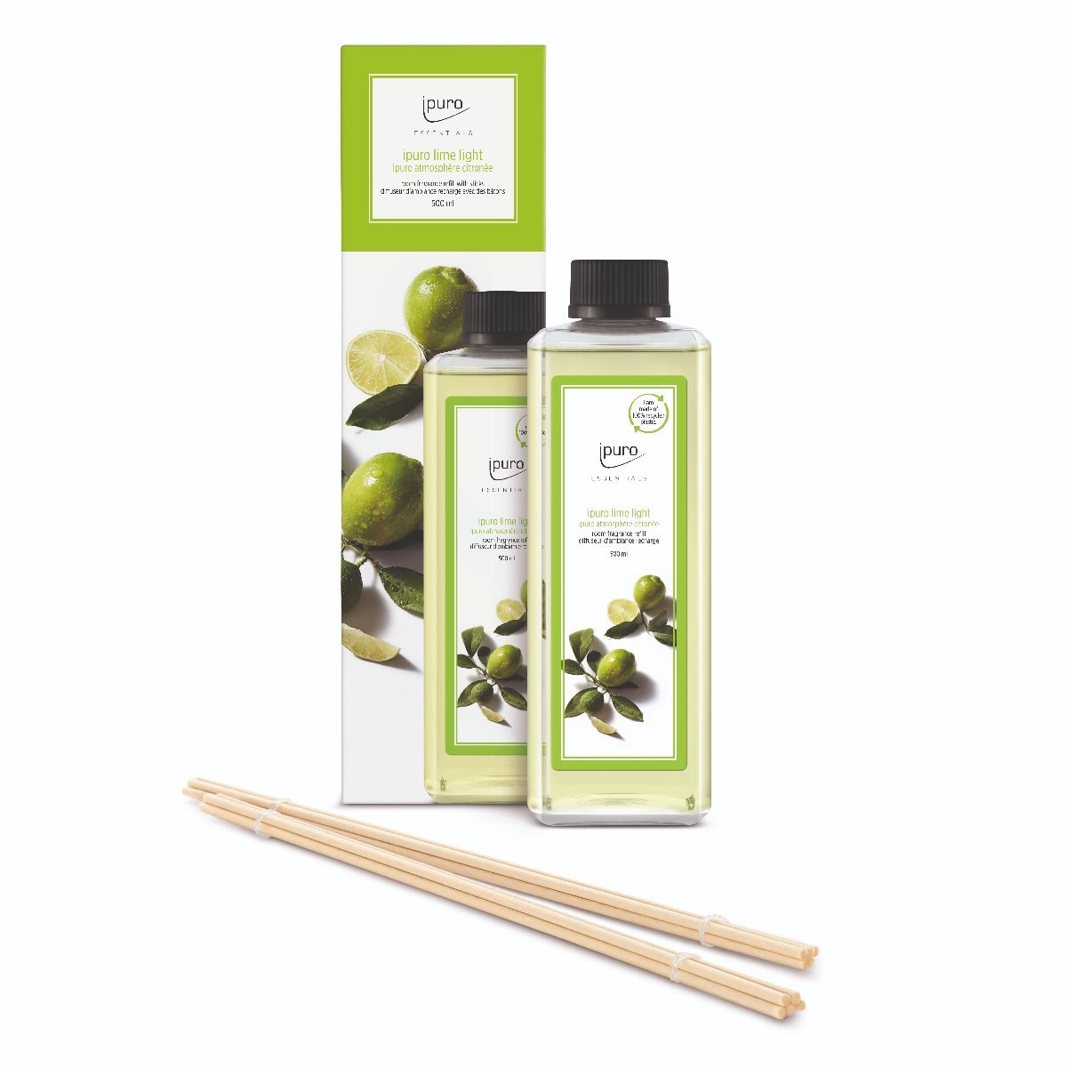Ipuro geurverspreider navulling limoen licht 500ml