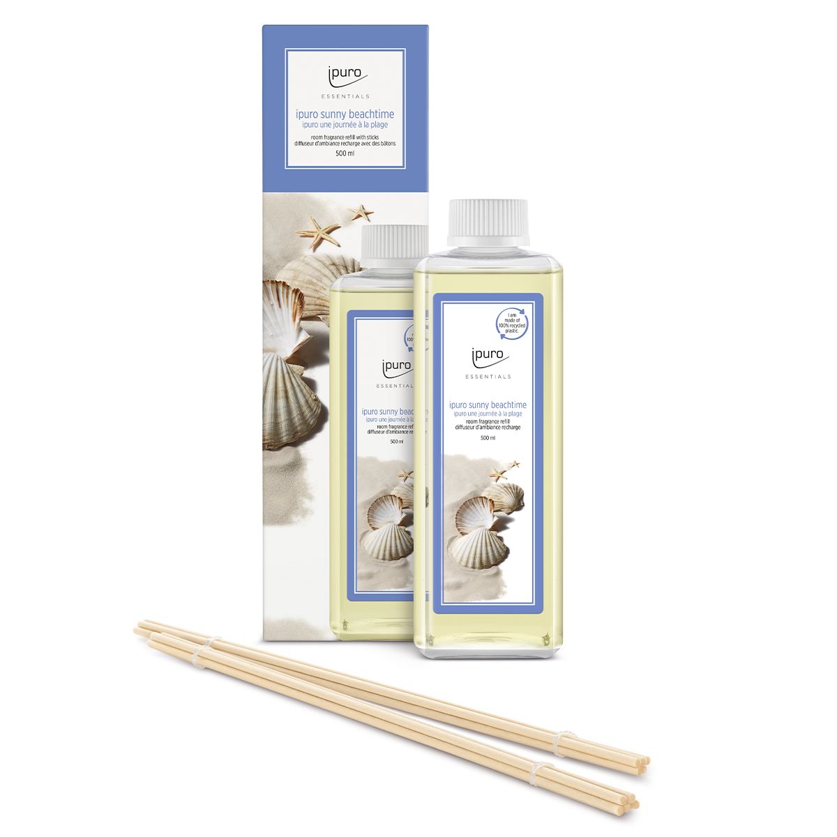 Ipuro geurdiffuser navulling Sunny Beachtime 500ml