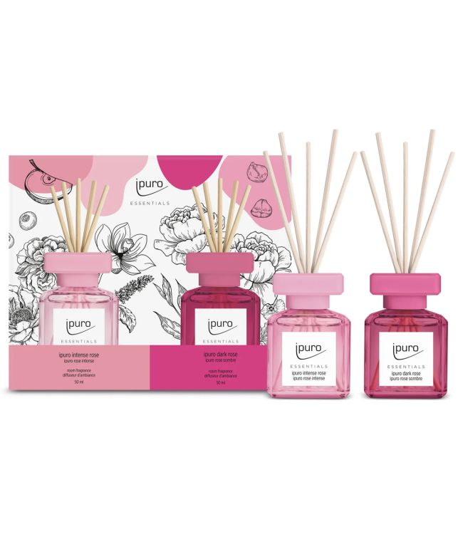 Ipuro geurverspreider intense roos donker roos 2 x 50ml