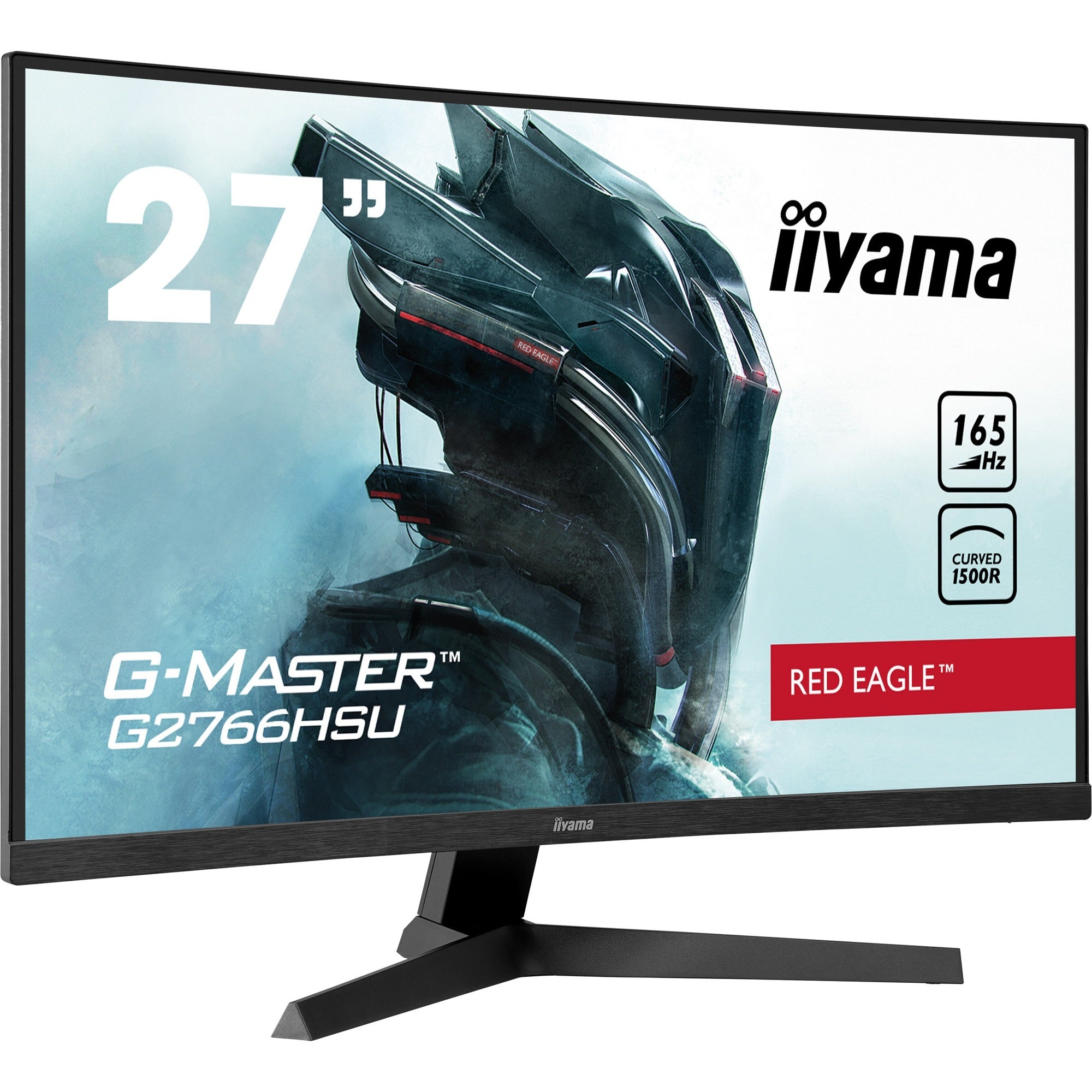 Iiyama g-master red eagle g2766hsu-b1 27 curved gaming monitor (zwart, 2x hdmi, displayport, 2x usb-a, usb-b, 165 hz)