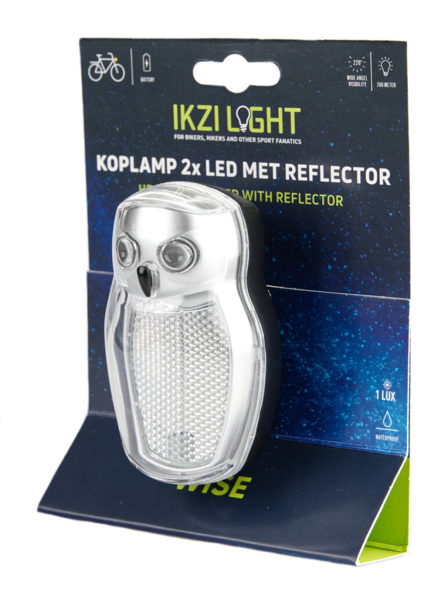 Headlight Reflector Crown Bolt Mount 2x LED White