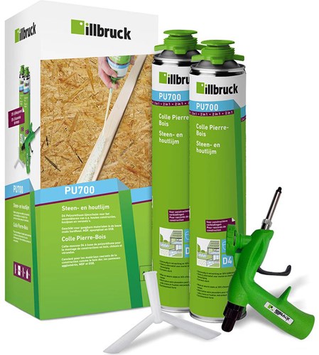 Illbruck pu700 steen- en houtlijm startersset | 880 ml - pu700340019