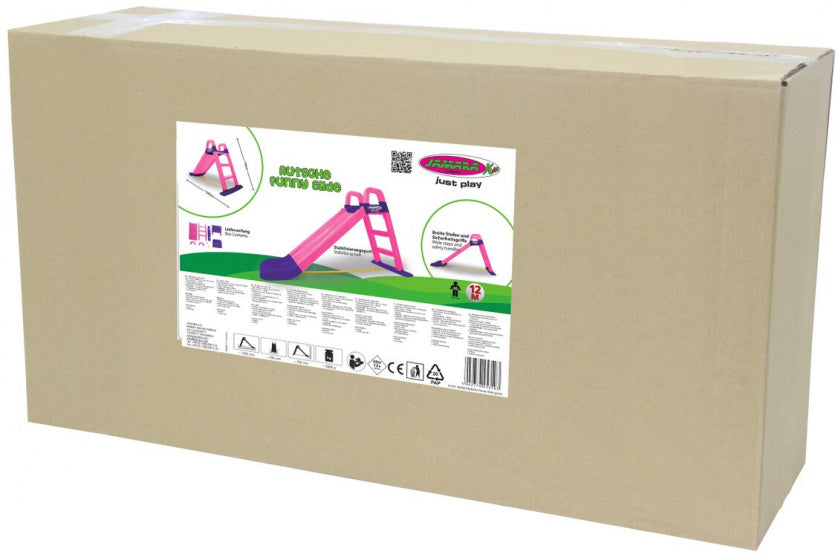 Grappige glijbaan meisjes 145 x 59 x 79 cm roze paars