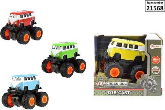 Jonotoys gegoten kruisbusje 4x4 met frictie-aandrijving