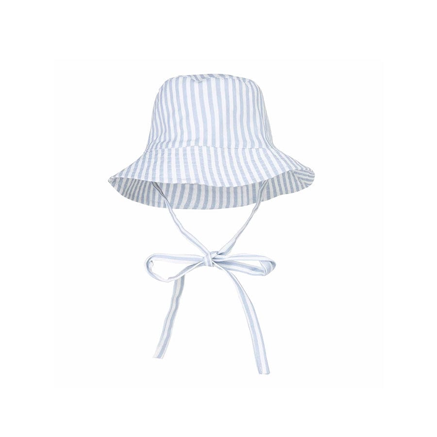 Blauwe strepen | blauw met uv-zonnehoed