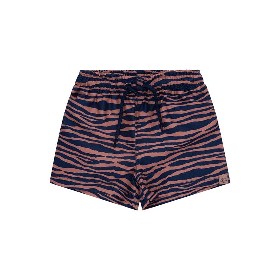 Levendige strepen | blauw oranje uv zwemboxer jongens