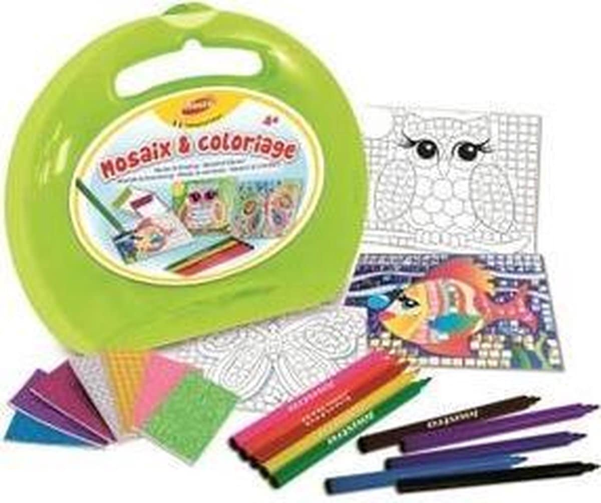 Joustra koffertje met mozaïek en kleuren