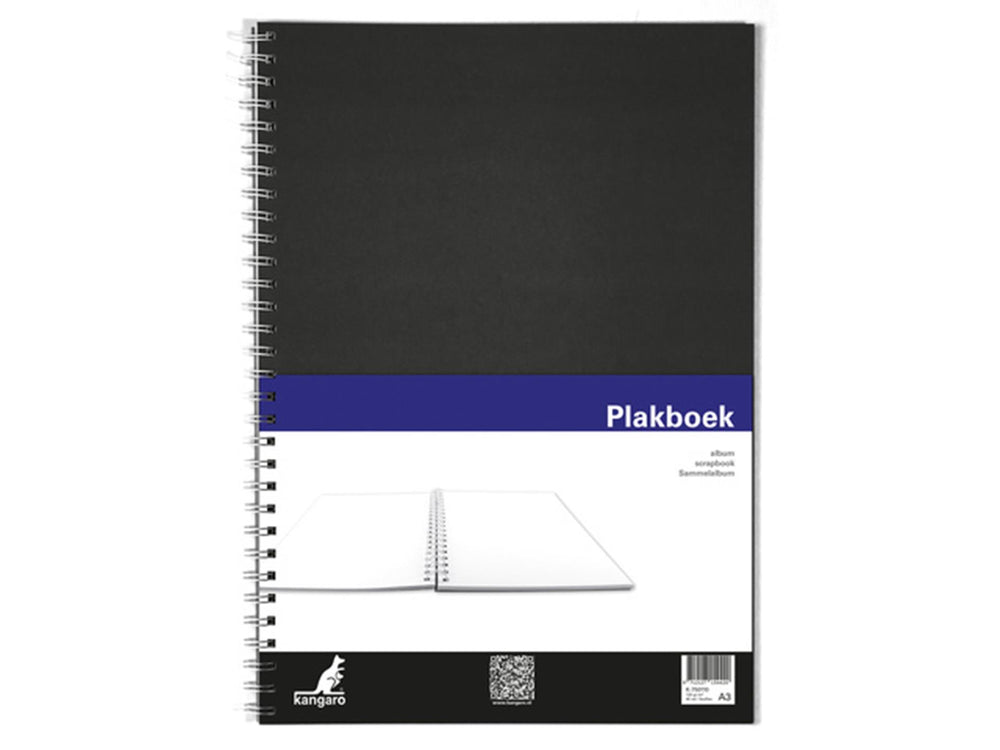 Kangaro plakboek - a3 - 120 grams - 80 pagina's - zwarte omslag